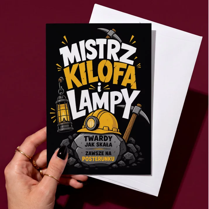 Kartka z Życzeniami Dla Górnika Dla Mężczyzny: Kopalniany Humor