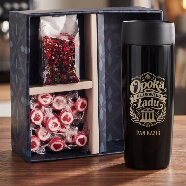 Zestaw Prezentowy z Kubkiem Termicznym Dla Wychowawcy Prezent Na Dzień Nauczyciela Dla Mężczyzny: Opoka Klasowego Ładu