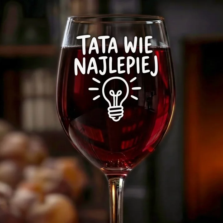 Kieliszek Do Wina Dla Taty Prezent Na Dzień Ojca Dla Mężczyzny: Tata Wie Najlepiej Kieliszek Do Wina Dla Taty Prezent Na Dzień Ojca Dla Mężczyzny: Tata Wie Najlepiej