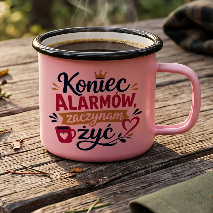 Kubek Emaliowany Na Emeryturę Prezent Dla Emeryta Kobiety: Wolne Poranki