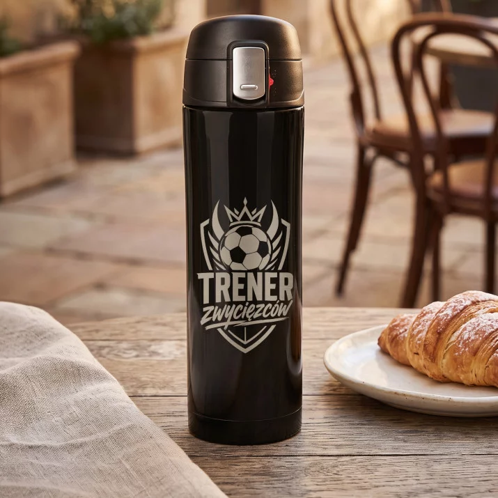 Kubek Termiczny 440ml Dla Trenera Piłki Nożnej Prezent: Trener Zwycięzców