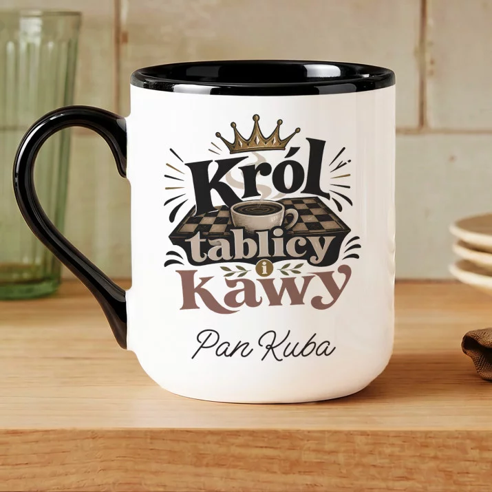 Kubek Personalizowany Na Dzień Nauczyciela Prezent Dla Nauczyciela Mężczyzny: Król Tablicy I Kawy