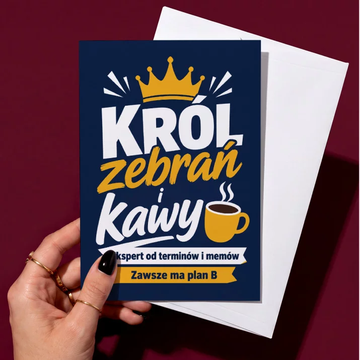 Kartka z Życzeniami Na Jubileusz Firmy Dla Mężczyzny: Król Zebrań