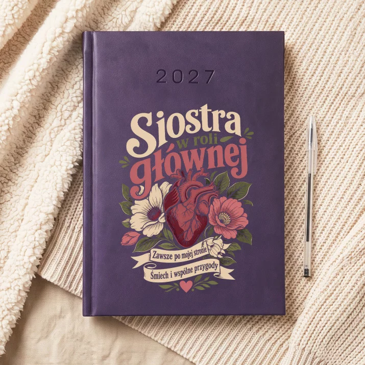 Kalendarz Książkowy A5 2027 Dla Siostry Prezent Dla Kobiety: Siostrzana Aura Vintage