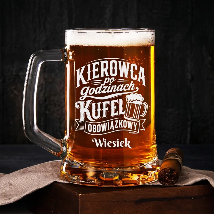 Kufel Personalizowany z Grawerem Dla Kierowcy Prezent Dla Mężczyzny: Garaż I Kufel