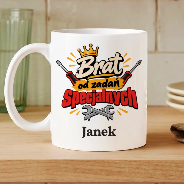 Kubek Personalizowany Dla Brata Prezent Dla Mężczyzny: Brat Od Zadań Specjalnych