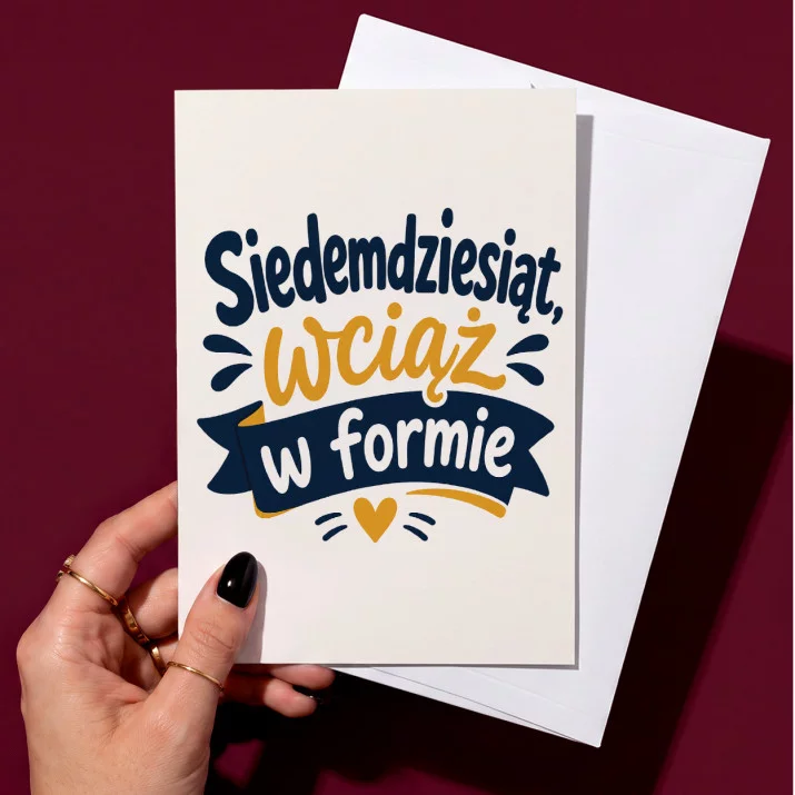 Kartka z Życzeniami Dla 70 Latka Na 70 Urodziny Dla Mężczyzny: Typografia Z Humorem Kartka z Życzeniami Dla 70 Latka Na 70 Urodziny Dla Mężczyzny: Typografia Z Humorem