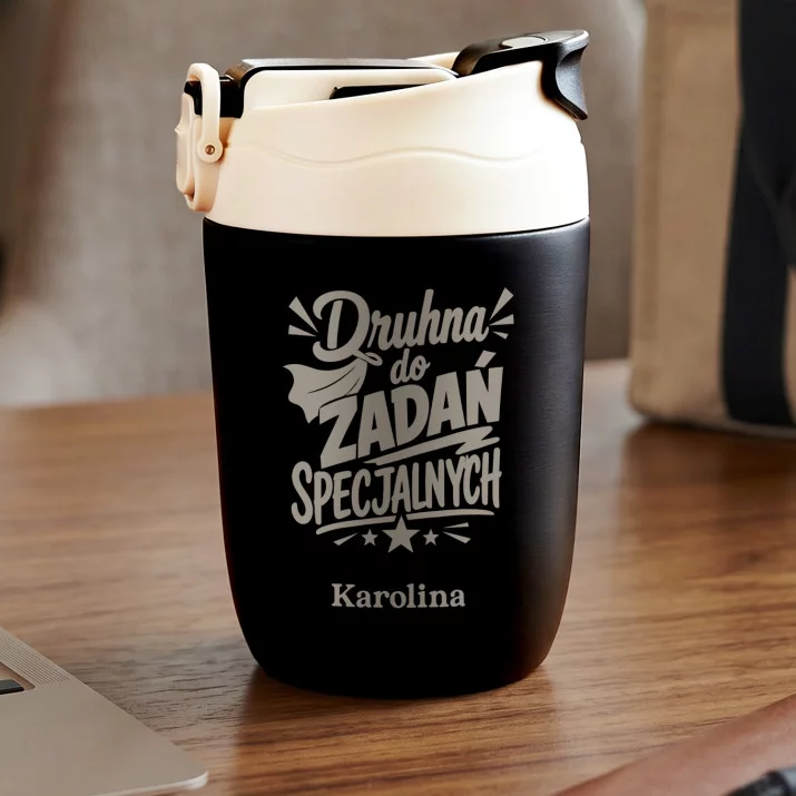 Kubek Termiczny z Imieniem Dla Druhny Prezent Dla Kobiety: Druhna Do Zadań
