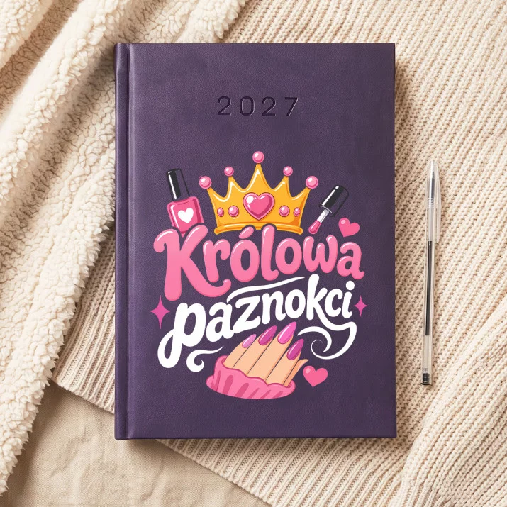 Kalendarz Książkowy A5 2027 Dla Stylistki Paznokci Prezent Dla Kobiety: Słodki Manicure Kalendarz Książkowy A5 2027 Dla Stylistki Paznokci Prezent Dla Kobiety: Słodki Manicure