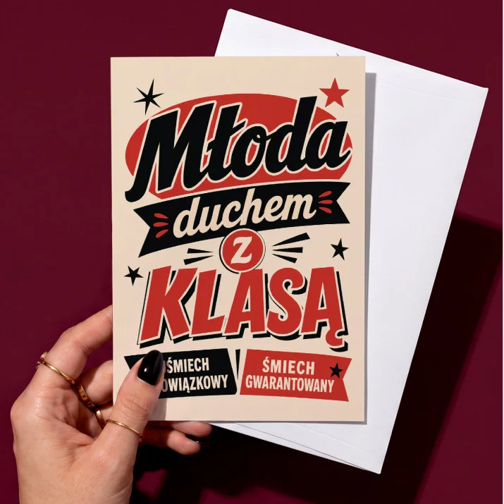 Kartka z Życzeniami Na 50 Urodziny Dla 50 Latki Kobiety: Kobieca Retro Elegancja