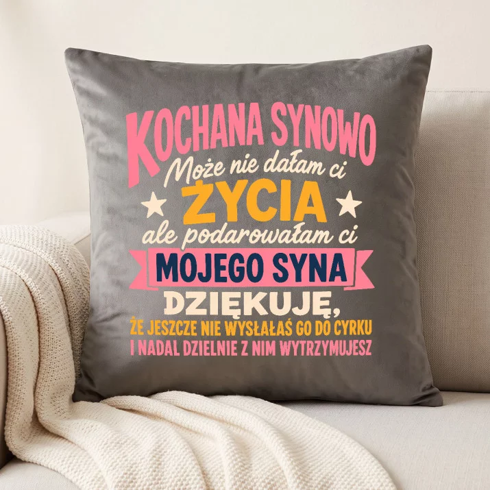 Poduszka Dekoracyjna Dla Synowej Prezent Dla Kobiety: Kochana Synowo Poduszka Dekoracyjna Dla Synowej Prezent Dla Kobiety: Kochana Synowo