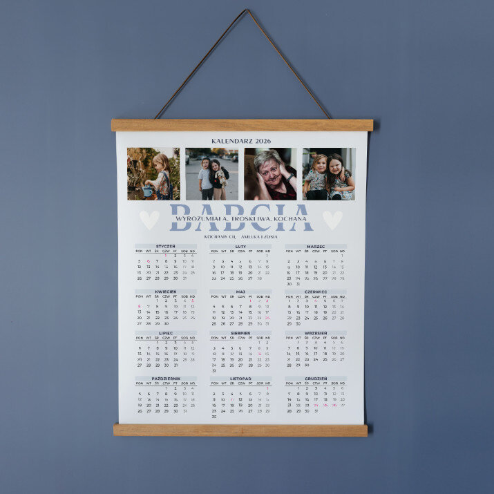 Babcia - Kalendarz plakatowy z listwami Babcia - Kalendarz plakatowy z listwami