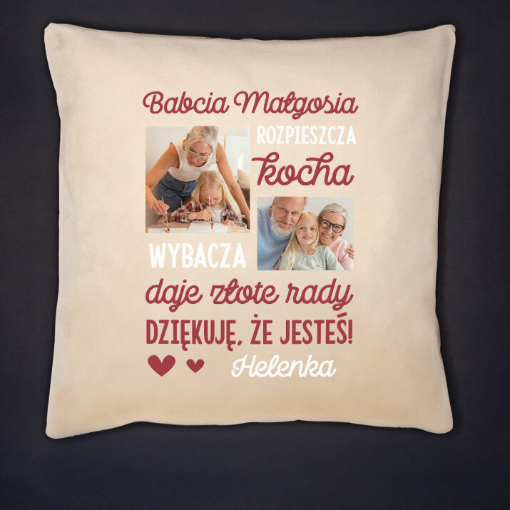 babcia rozpieszcza, kocha - Poduszka dekoracyjna