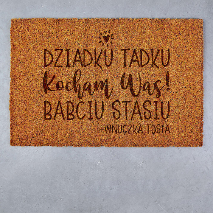 babciu dziadku kocham was - Wycieraczka Kokosowa babciu dziadku kocham was - Wycieraczka Kokosowa