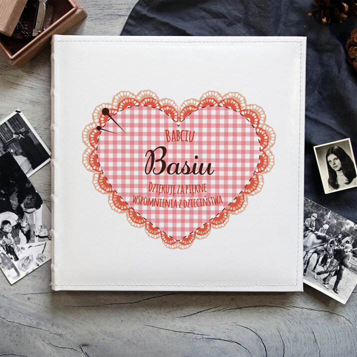 Babciu dziękuję za piękne wspomnienia - Personalizowany Album na zdjęcia