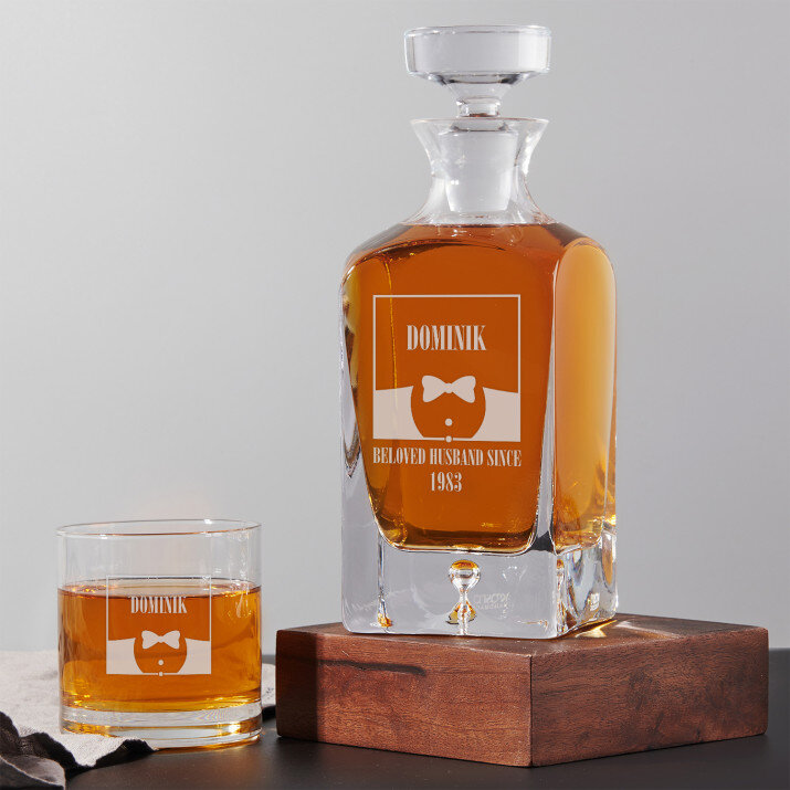 Beloved Husband - Zestaw Grawerowana Karafka I Szklanki Do Whisky Beloved Husband - Zestaw Grawerowana Karafka I Szklanki Do Whisky