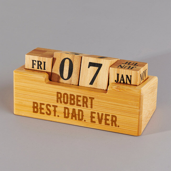 Best dad ever - Wieczny kalendarz drewniany