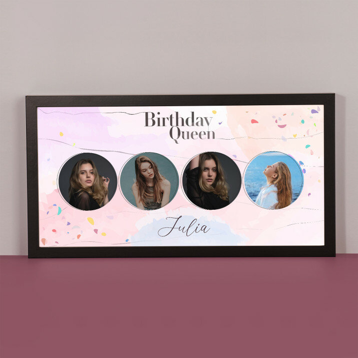 Birthday Queen - wydruk obramowany
