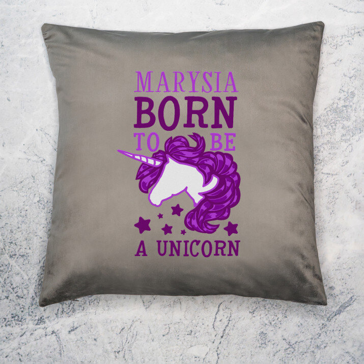 Born to be a unicorn - Poduszka dekoracyjna