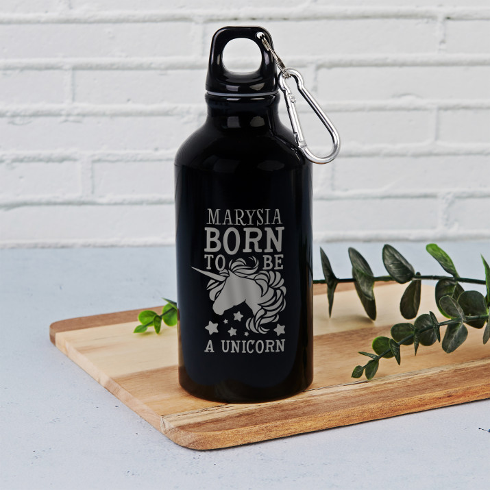 Born to be a unicorn - Butelka na wodę 0,5l z grawerem
