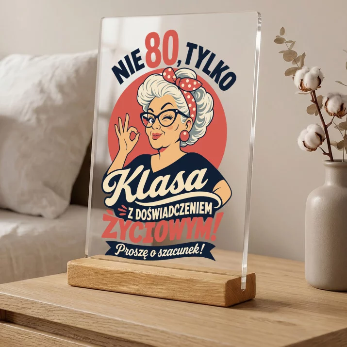 Druk Na Szkle Na 80 Urodziny Mamy Prezent Na 80 Urodziny Dla Kobiety: Klasa Z Doświadczeniem – 80 Druk Na Szkle Na 80 Urodziny Mamy Prezent Na 80 Urodziny Dla Kobiety: Klasa Z Doświadczeniem – 80