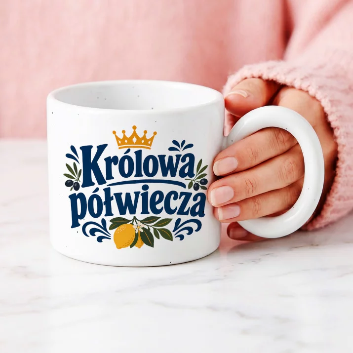 Kubek Z Okrągłym Uchem Dla 50 Latki Prezent Na 50 Urodziny Dla Kobiety: Śródziemnomorska