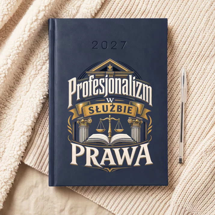 Kalendarz Książkowy A5 2027 Dla Radcy Prawnego Prezent Dla Mężczyzny: Elegancja Prawnicza