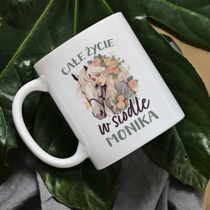 Całe życie w siodle - personalizowany kubek Całe życie w siodle - personalizowany kubek