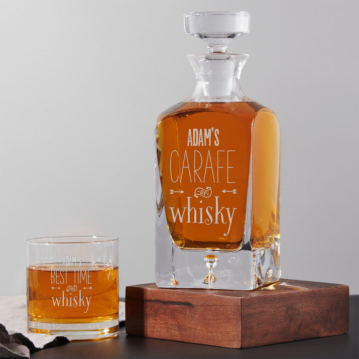 Carafe of whisky - Zestaw Grawerowana Karafka I Szklanki Do Whisky