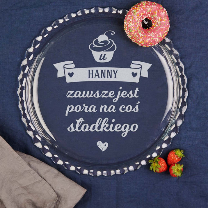 Coś słodkiego - Płaska patera na ciasto Coś słodkiego - Płaska patera na ciasto