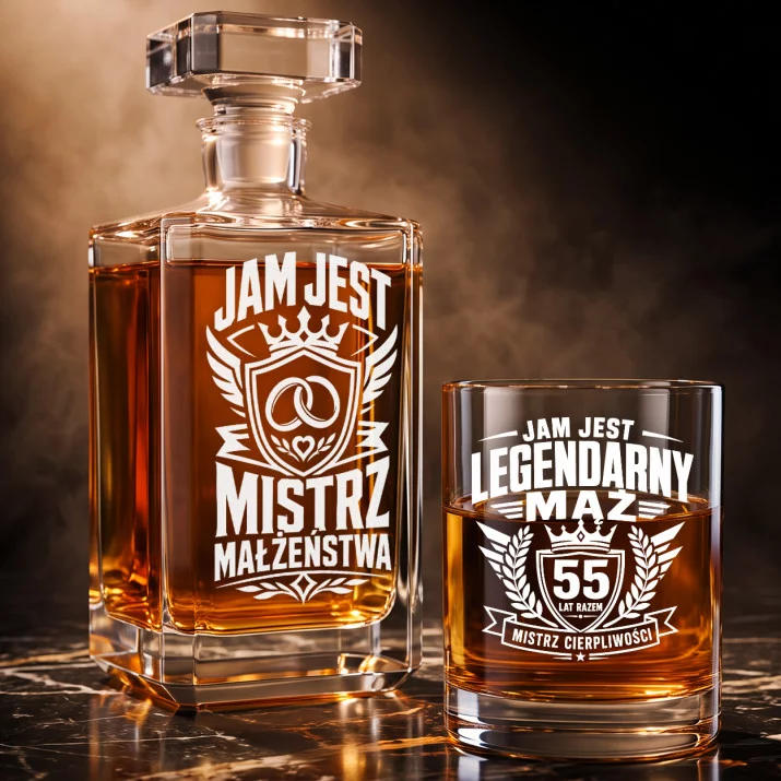 Zestaw Do Whisky Na 55 Rocznicę Ślubu Prezent Na Walentynki Dla Mężczyzny: Jam Jest Mistrz Małżeństwa Zestaw Do Whisky Na 55 Rocznicę Ślubu Prezent Na Walentynki Dla Mężczyzny: Jam Jest Mistrz Małżeństwa