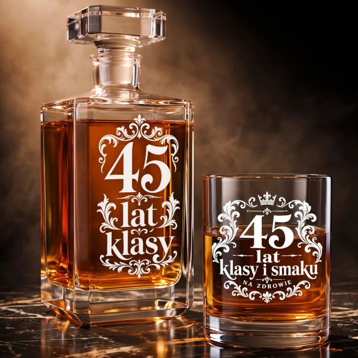 Zestaw Do Whisky Dla 45 Latka Prezent Na 45 Urodziny Dla Mężczyzny: 45 Lat Klasy