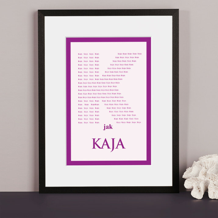 D jak dziecko - wydruk obramowany 