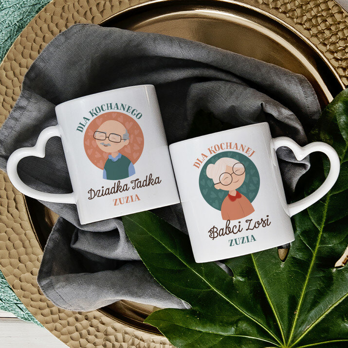 Dla kochanych dziadków - Kubki dla pary