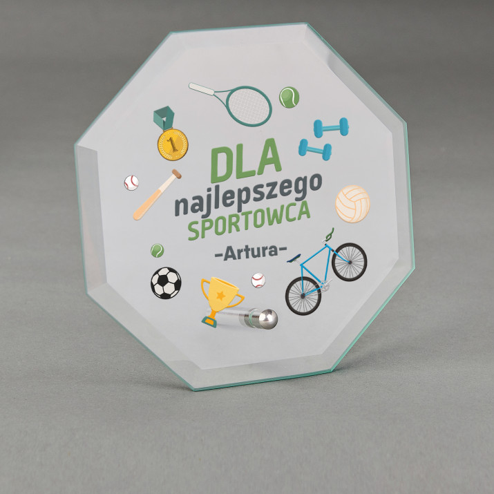 Dla najlepszego sportowca - Szklana statuetka
