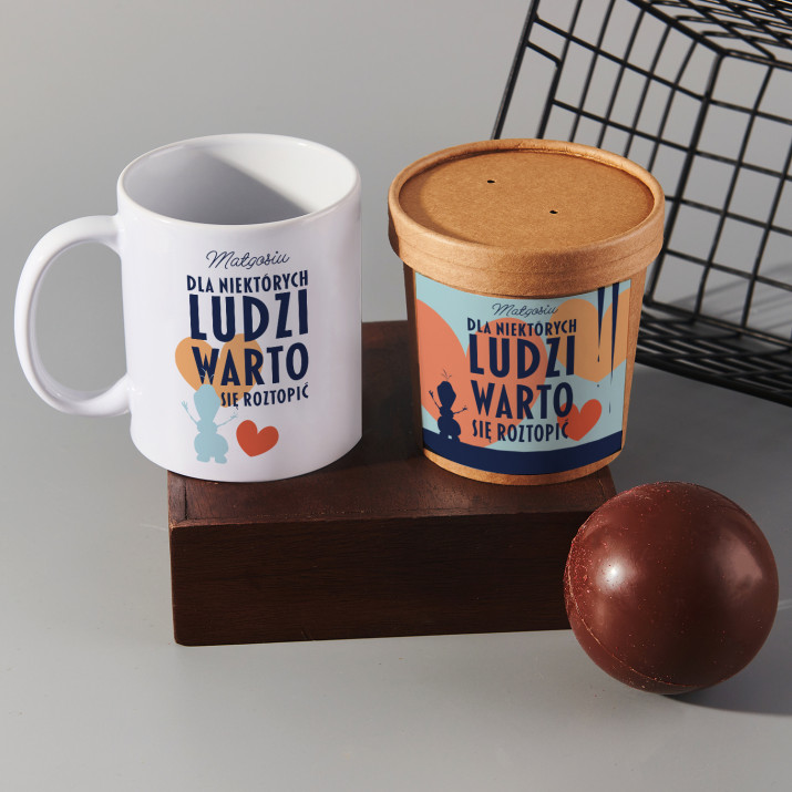 Dla niektórych ludzi warto się roztopić - Bomba czekoladowa - zestaw z kubkiem