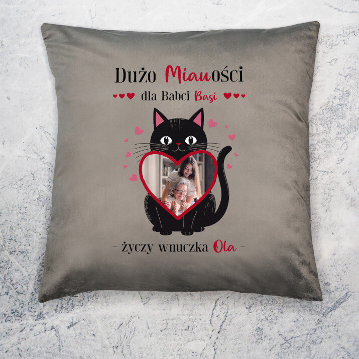Dużo miauości dla babci - Poduszka dekoracyjna Dużo miauości dla babci - Poduszka dekoracyjna