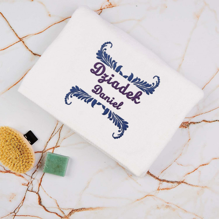 Dziadek imię - ręcznik z haftem