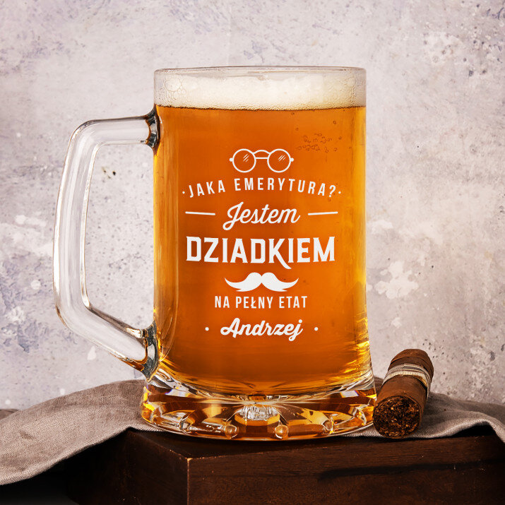 Dziadek na pełny etat - Personalizowany Kufel