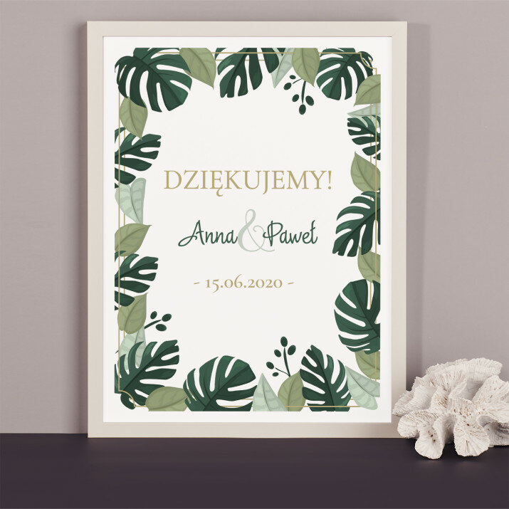 Dziękujemy - wydruk obramowany