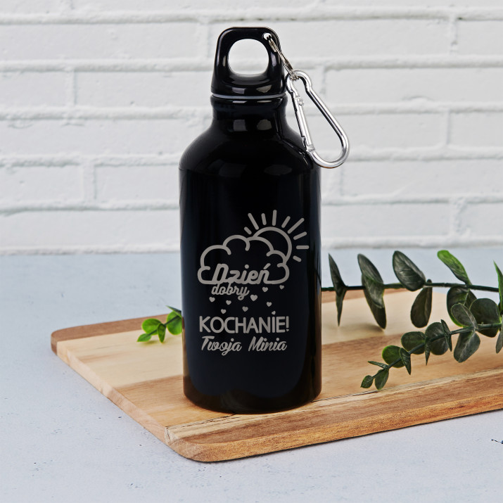 Dzień dobry, kochanie - Butelka na wodę 0,5l z grawerem