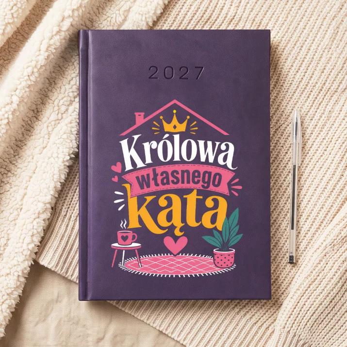 Kalendarz Książkowy A5 2027 Na Nowe Mieszkanie Prezent Dla Kobiety: Królewski Kąt