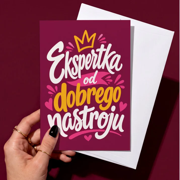 Kartka z Życzeniami Na Imieniny Dla Kobiety: Ekspertka Dobrego Humoru