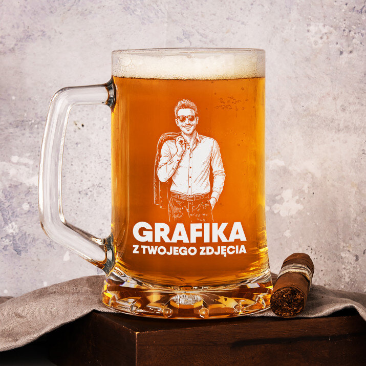 Grafika z twojego zdjęcia - Kufel na piwo