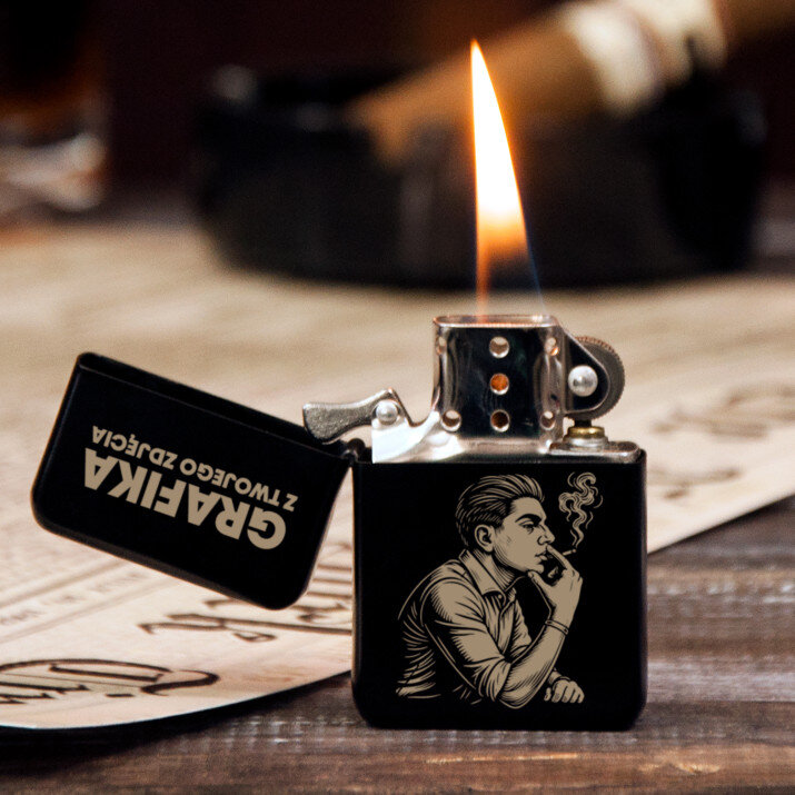 Grafika z twojego zdjęcia - Zapalniczka z grawerem