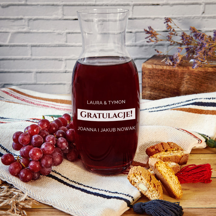Gratulacje - Grawerowana karafka Gratulacje - Grawerowana karafka