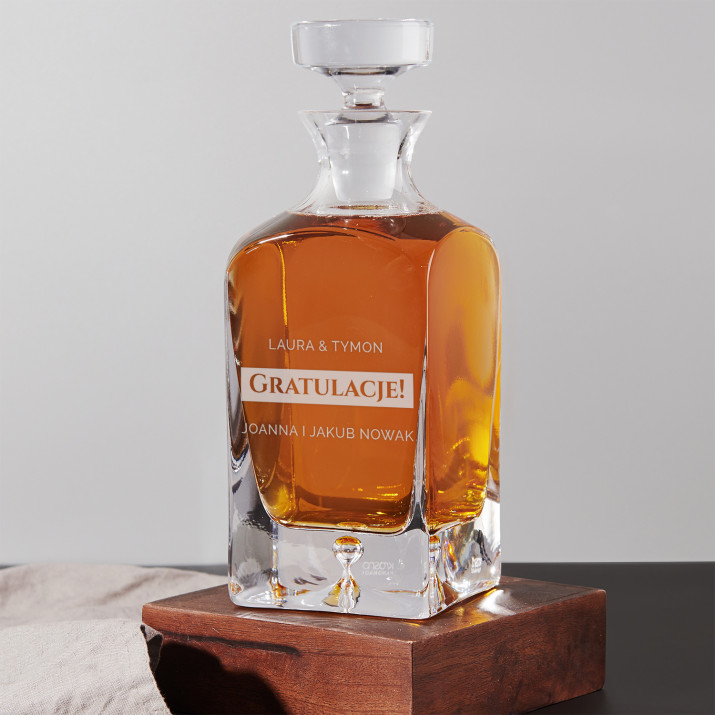 Gratulacje - grawerowana karafka do whisky Gratulacje - grawerowana karafka do whisky