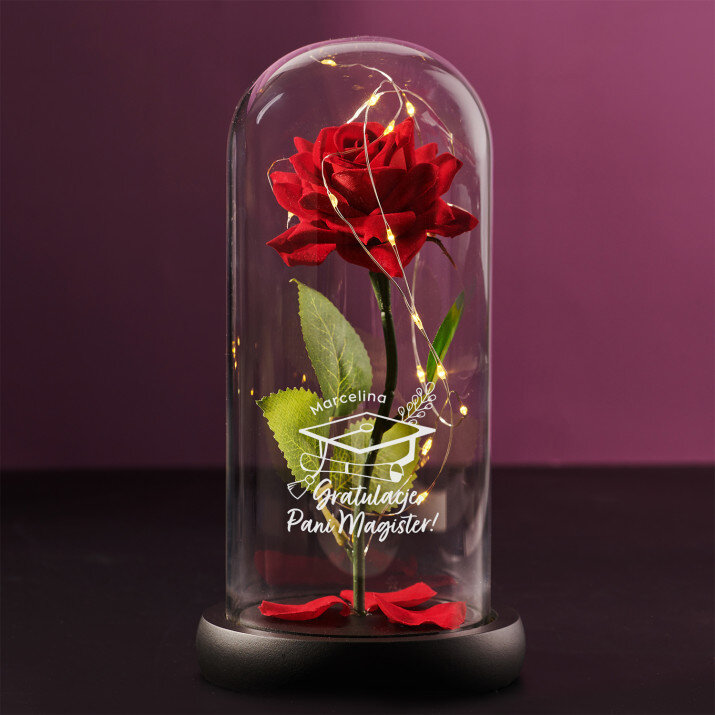 Gratulacje pani magister - Wieczna róża w szkle