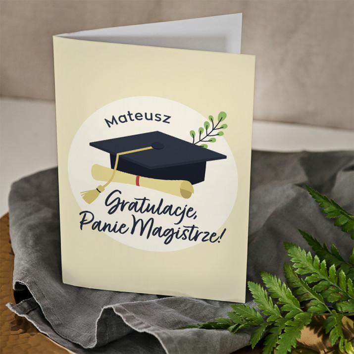 Gratulacje, Panie Magistrze - kartka z życzeniami