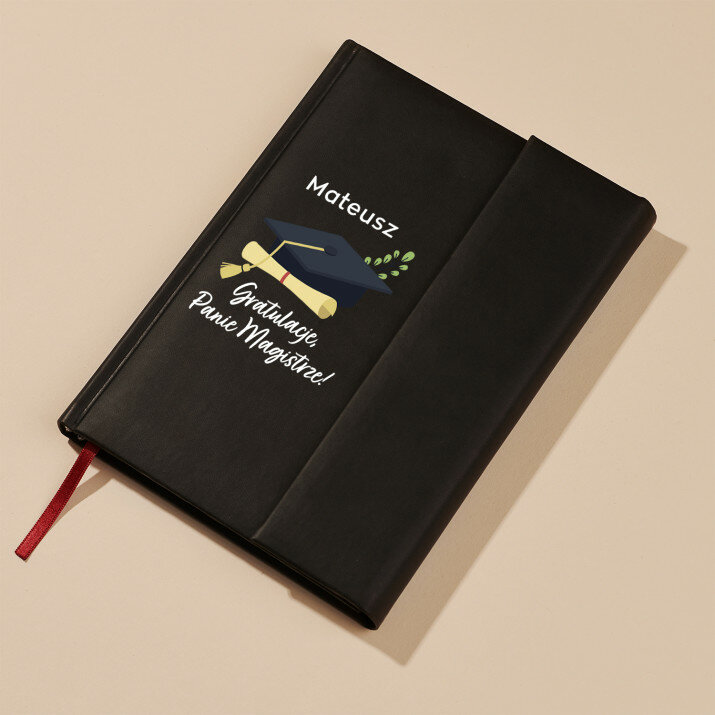 Gratulacje panie magistrze - Notes książkowy z zakładką Gratulacje panie magistrze - Notes książkowy z zakładką